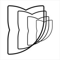 Dynamic Stack of Abstract Shapes Illustration Design Concept Artwork vector