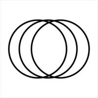 Abstract Intersecting Circles Design For A Modern Illustration Project vector