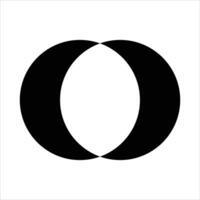 Interlocking Circles Minimalist Modern Graphic Design Illustration Concept Artwork vector