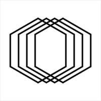 Abstract Geometric Hexagons Illustration Design For Template And Art Print vector