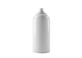 White Spray Can on Transparent Background for Product Mockup png