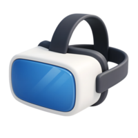 Modern stylish virtual reality headset illustrated with a blue and white design png