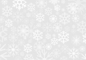 Delicate snowflakes are scattered across a soft, light-colored background, creating a festive Christmas ambiance suitable for holiday decorations and designs vector