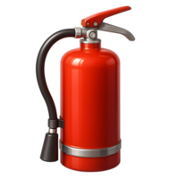 Highly detailed and realistic rendering of a red fire extinguisher png