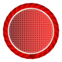 Luxury red circle frame border design with award transparent background with pattern png