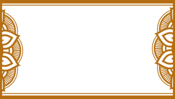 Luxury corner golden rectangle certificate border pattern line in photo frame islamic wedding invitation in background png