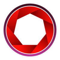 Luxury red circle frame border design with award transparent background png