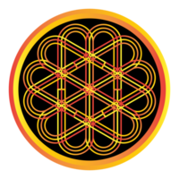 Luxury golden circle frame with vintage gold circular pattern transparent background round ornament in circle pattern png