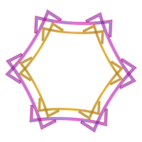 Luxury golden or gold circle frame border design with dots transparent background png