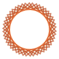 Luxury vintage golden or gold circle frame border design with dots transparent background png