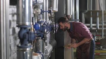 Quality control check on parameters at the beer filtration unit video