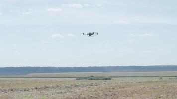 Drone Hovering Over Field During Survey Operation video