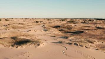 Scenic Overhead View of Natural Sand Formations in Dry Area video