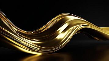 Abstract luxury theme with flowing glossy wave elements photo