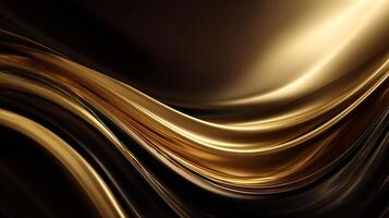 High end abstract composition with elegant flowing wave lines photo