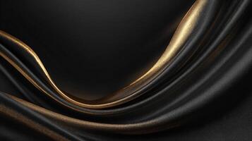 Glowing fluid lines forming a luxurious abstract wave design photo