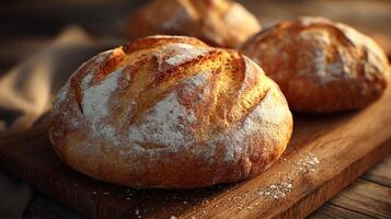Delicious artisan bread with well defined crust and crumb wallpaper photo
