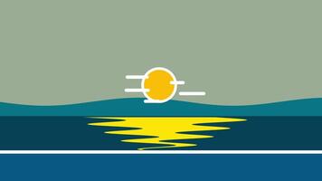 A peaceful sunrise over the ocean with calm waves and soft reflections, perfect for tranquil openings or serene transitions, video