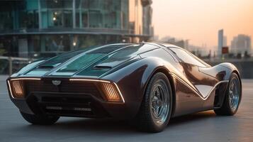 Photorealistic sunlight on high-end auto body photo