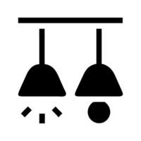 Light fixture home icon. Lamp with shade illuminating modern interior spaces. vector