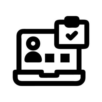 Task management remote icon. Checklist with tools organizing work priorities. vector