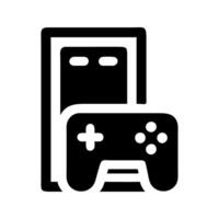 Gaming console entertainment icon. Console with controller enabling digital gaming fun. vector