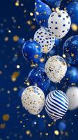 Colorful Balloons With Confetti Create Festive Atmosphere at Celebration photo