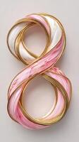 Colorful Abstract Design Resembling the Number Eight in Elegant Intertwined Forms photo