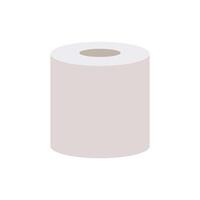 Roll of soft bathroom tissue placed on a flat surface in a clean setting vector