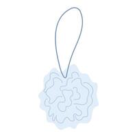 Unique abstract design of a soft blue lace-like shape hanging in mid-air vector
