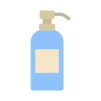 Bottle designed for liquid soap with a pump in a light blue color vector