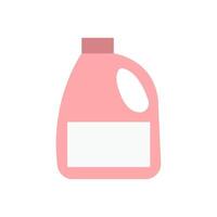 Container filled with detergent in a minimalist design on a plain background vector