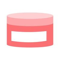 Moisturizing cream container with a pink lid for skincare enthusiasts vector