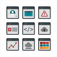 UI icons for web applications vector