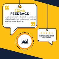 Client feedback graphic design template vector