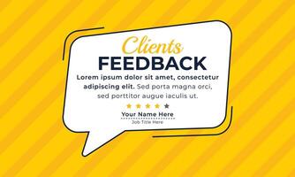 Clients feedback in speech bubble vector