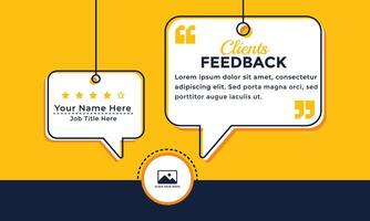 Client feedback graphic template vector