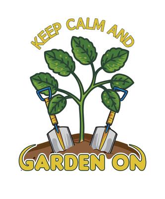 Keep calm and garden on t-shirt design