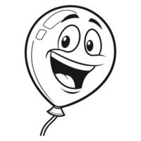 A cartoon balloon with a happy face vector