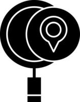 Scanning Location Glyph Icon vector