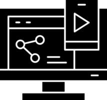 Sharing Content Glyph Icon vector