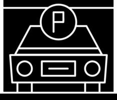 Parking Glyph Icon vector