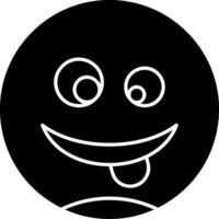 Zany Face Glyph Icon vector