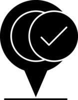 Arrived Destination Glyph Icon vector