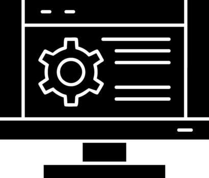 icono de glifo de optimización web vector