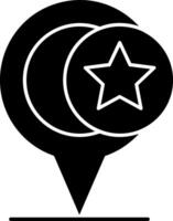 Favorite Destination Glyph Icon vector