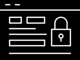 Website Security Glyph Icon vector