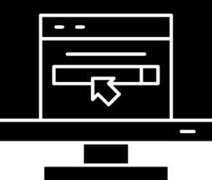 Search Engine Glyph Icon vector