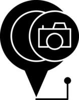 Point of Interest Glyph Icon vector