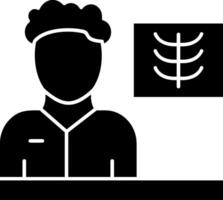 Man X ray Glyph Icon vector